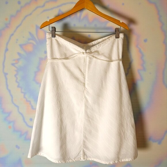 Roxy White Cotton Mini Skirt Size 5 Small – Surf Skate Y2K Festival Boho - Picture 2 of 9